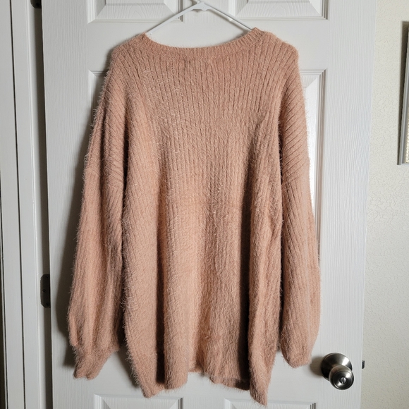 Slater Blush Pink Fuzzy Sweater Dress - Picture 7 of 7